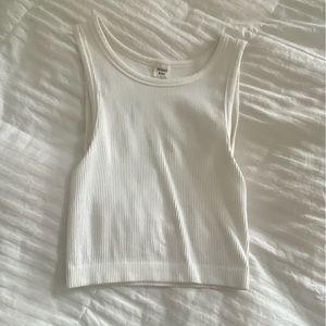 aritzia sunday best white racer tank